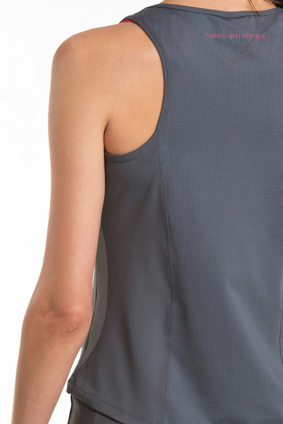 Camiseta Tirantes Pádel Mujer PRO - FIT dark grey – NOX