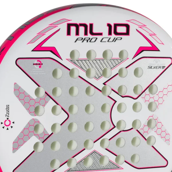Nox Ml10 Pro Cup Ultra Light Silver Padel Racket - Image 4