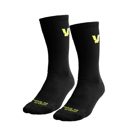 Volt Socks Fusion Long - Black - Padel Life
