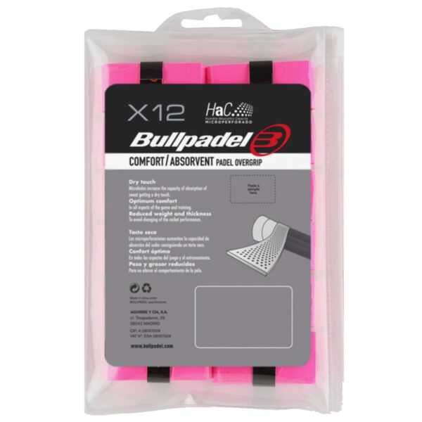 Bullpadel Overgrip X12 - Pink