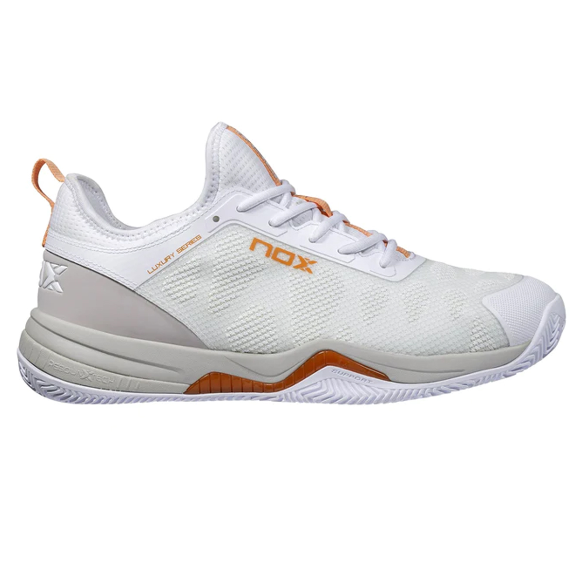 Nox Shoes Lux Nerbo - White/Coral Gold - Padel Life