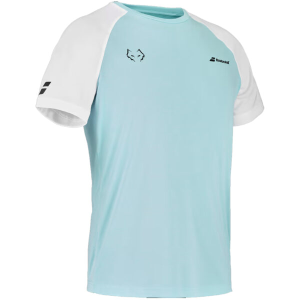 Babolat T-shirt Crew Neck Tee Lebron - Light Blue / White - Image 2