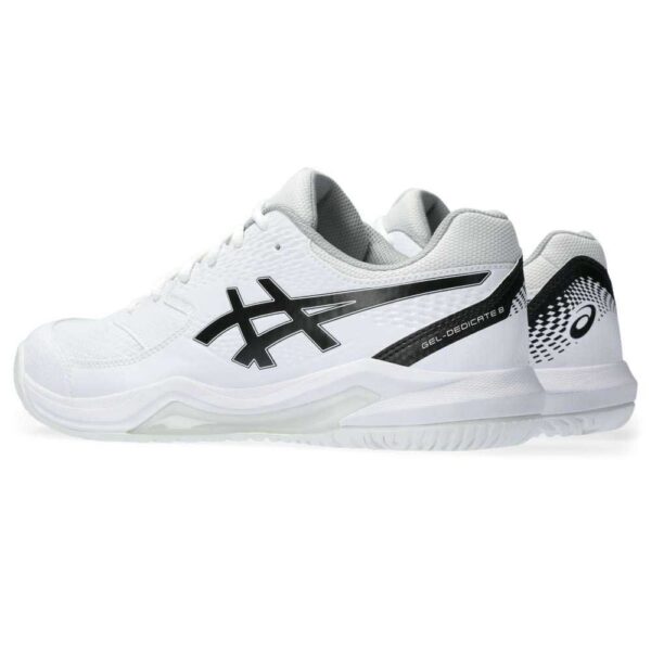 Asics Shoes Gel Dedicate 8 Clay - White/Black - Image 4