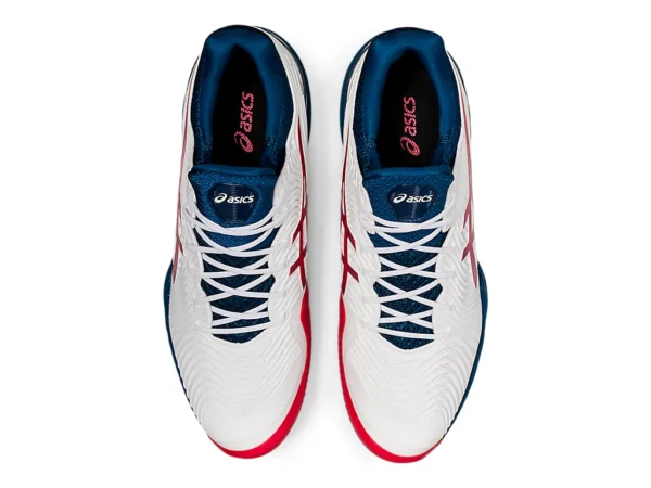 Asics Shoes Court FF2 Clay - White/Blue/Red - Image 2