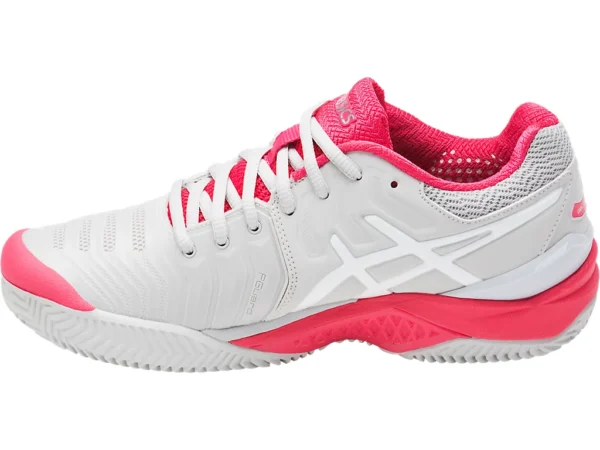 Asics Shoes Resolution 7 Clay - Glacier Grey/White/Rouge Red - Image 6