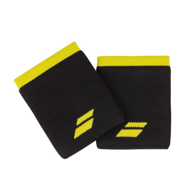 Babolat Wristband Logo Jumbo - Black/Yellow