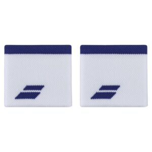 Babolat Wristband Logo - White-Navy Blue