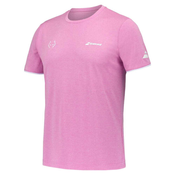 Babolat T-shirt Crew Neck Tee Lebron - Pink / White - Image 3