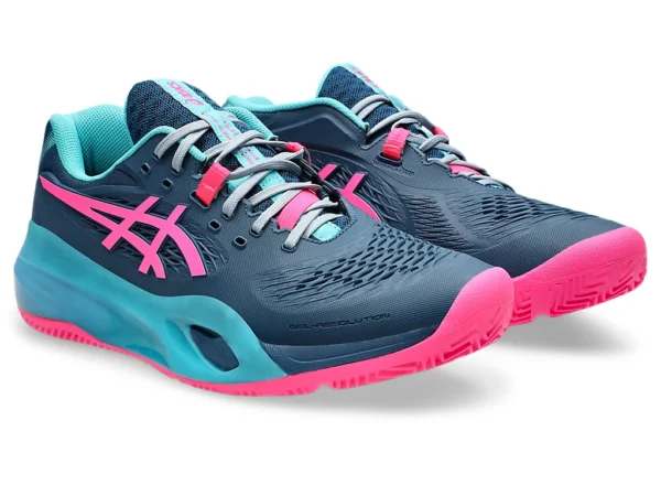 Asics Gel Resolution X Padel - Mako Blue/Hot Pink - Image 2