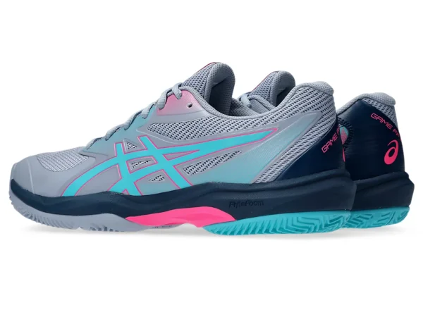 Asics Shoes Game FF Padel - Grey Blue/ Energy Aqua - Image 4