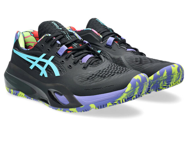 Asics Shoes Resolution X Padel L.E - Black / Energy Aqua - Image 2