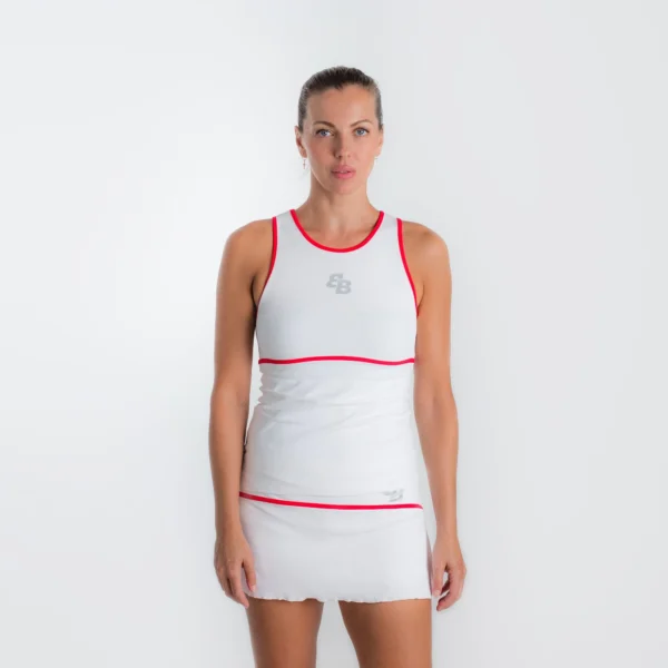 Belen Berbel T-shirt Capri - White Red