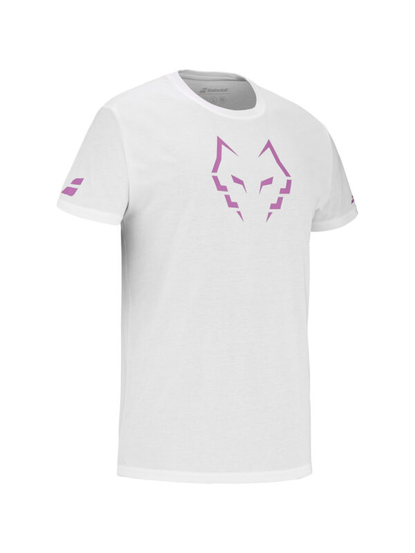 Babolat T-shirt Cotton Tee Lebron - White / Pink - Image 2