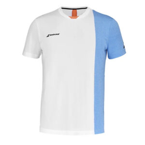 Babolat T-shirt Play Crew Neck Tee - White/Blithe Blue