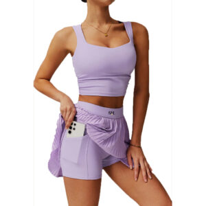 SVL Plush Pleat Skirt - Lavender