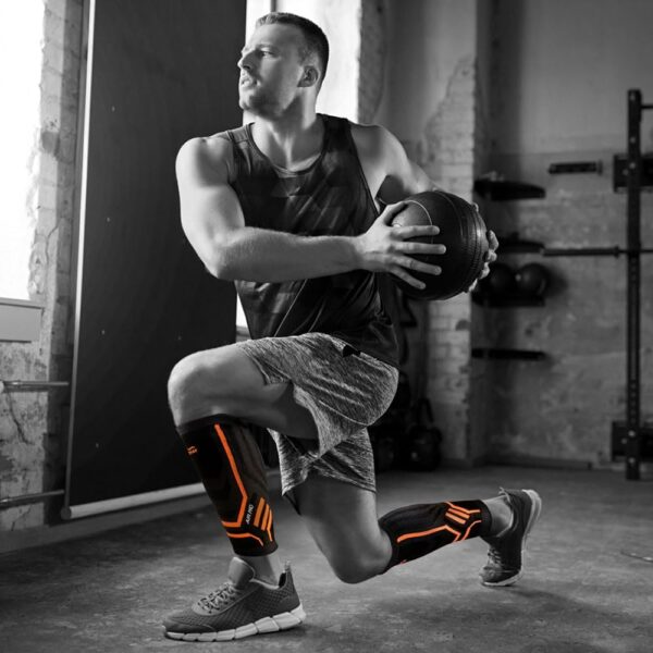 Shin and Calf Support Air Pro - Black/Orange - Image 2