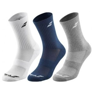 Babolat Socks Ankle x3 - White - Blue - Grey