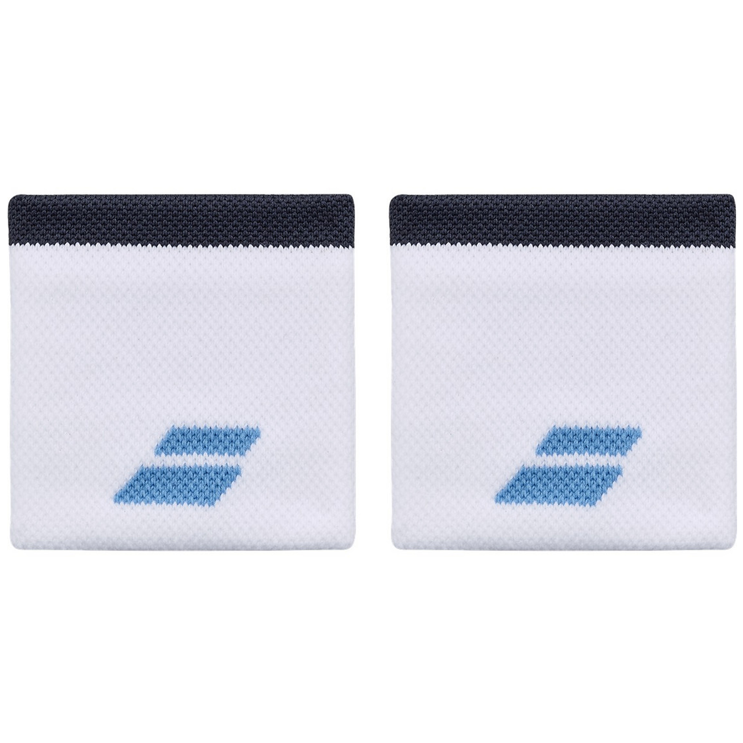 Babolat Wristband Logo - White/Drive Blue