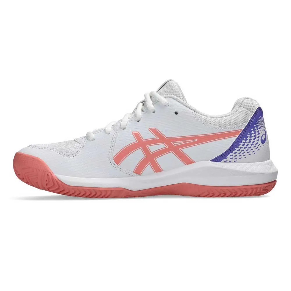 Asics Gel Dedicate 8 Padel - White/Guava - Image 3