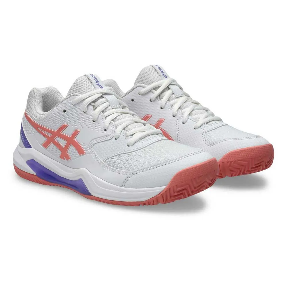 Asics Gel Dedicate 8 Padel - White/Guava - Image 2