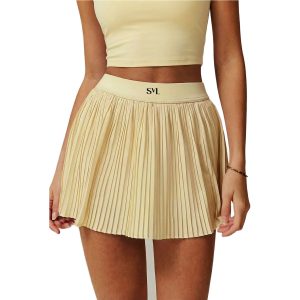 SVL Plush Pleat Skirt - Yellow