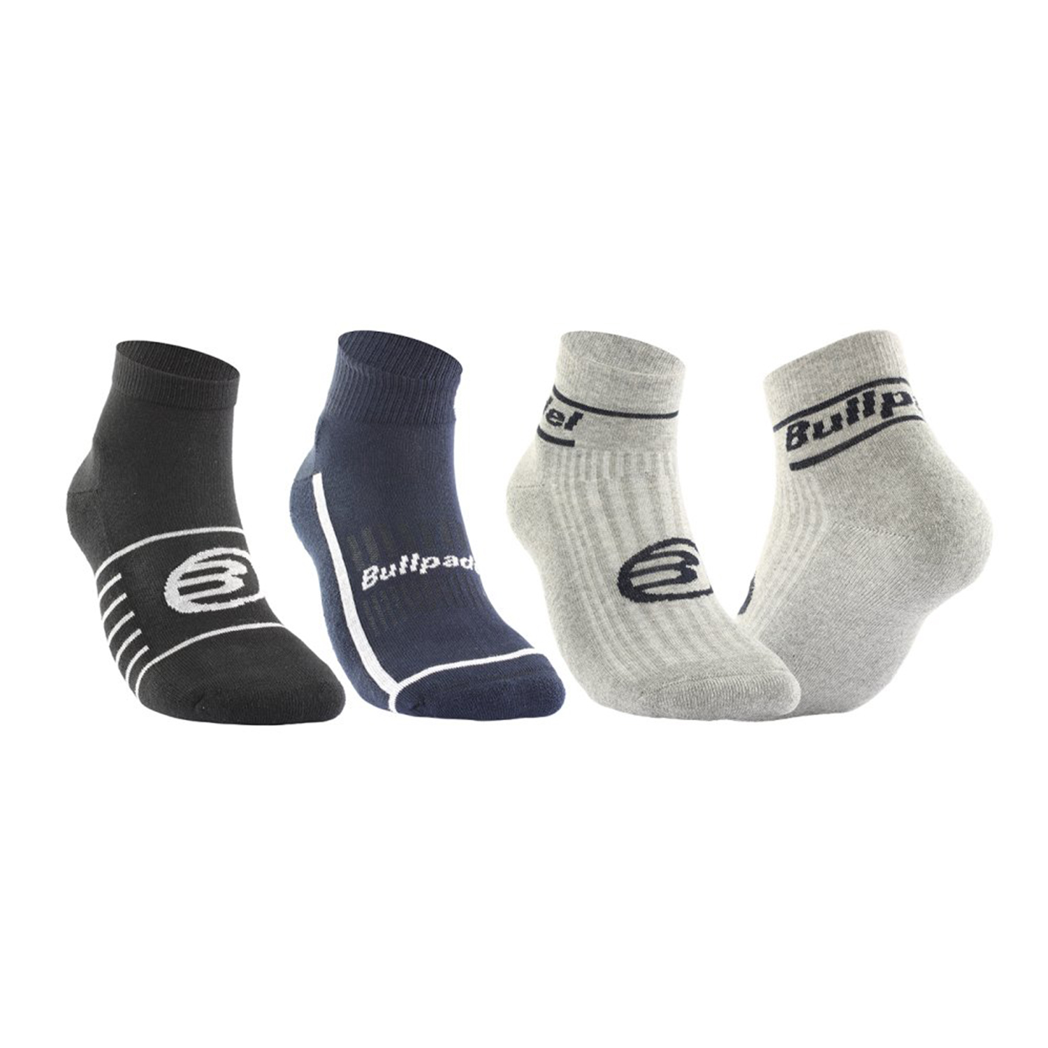 Bullpadel Socks BP254 X3 - Black/Blue/Grey