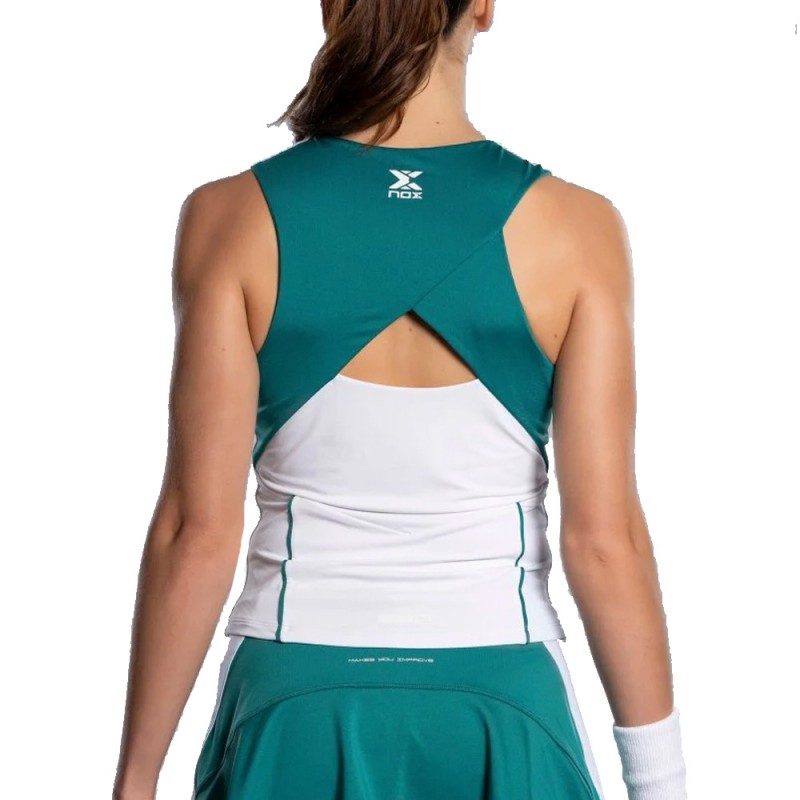 Nox Women's Pro Tank Top - White/Ivy Green - Image 2
