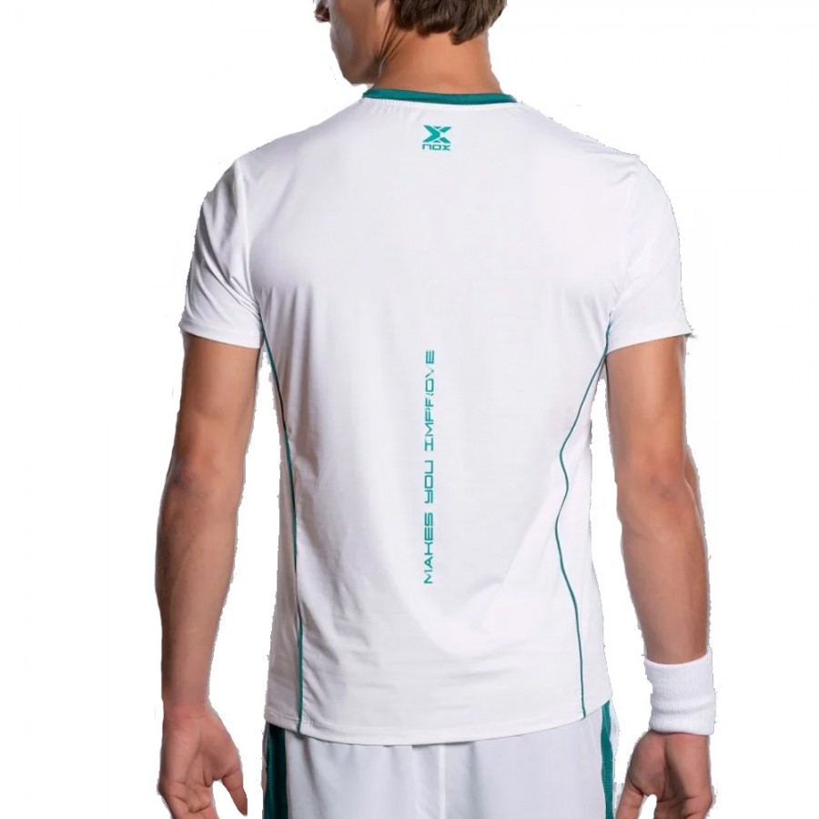 Nox Men's Pro T-Shirt - White/Ivy Green - Image 3