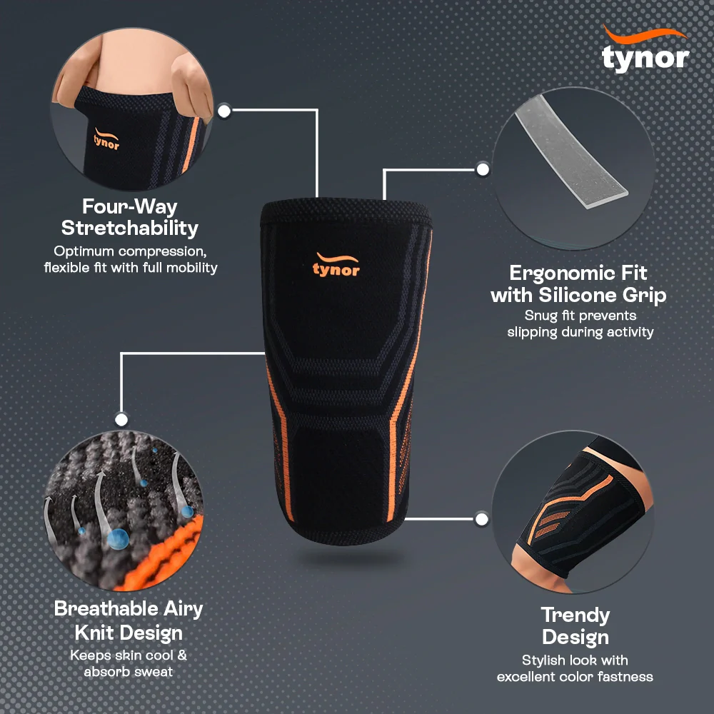 Thigh Support Air Pro - Black/Orange - Image 2