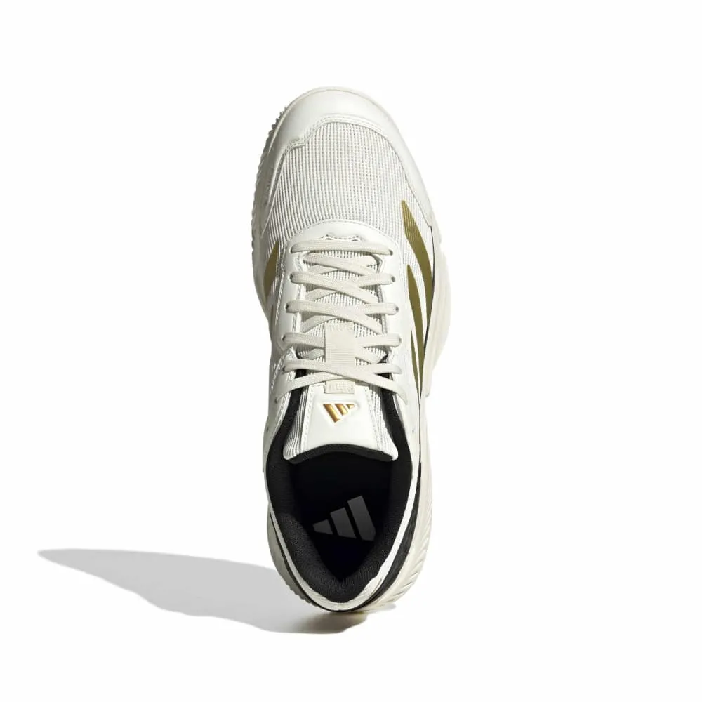 Adidas Courtquick Padel Shoes M 26 - Off White/Gold Metallic - Image 4