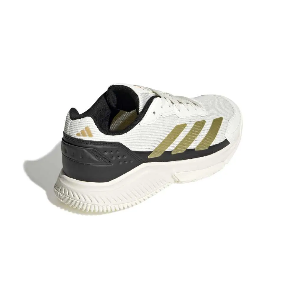 Adidas Courtquick Padel Shoes M 26 - Off White/Gold Metallic - Image 5