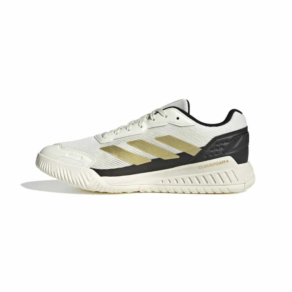 Adidas Courtquick Padel Shoes M 26 - Off White/Gold Metallic - Image 6