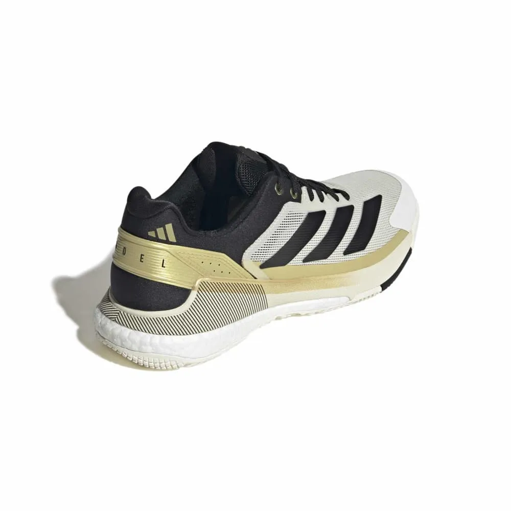 Adidas Crazyquick Boost Padel Shoes M 26 - Off White/Core Black/Gold Metallic - Image 3