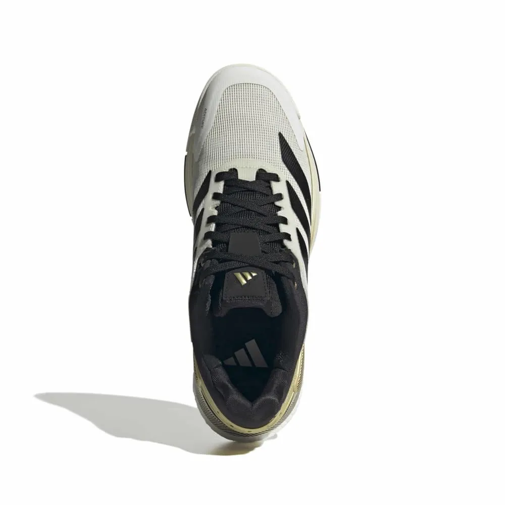 Adidas Crazyquick Boost Padel Shoes M 26 - Off White/Core Black/Gold Metallic - Image 4