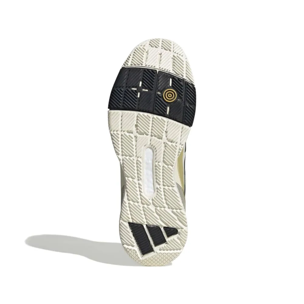 Adidas Crazyquick Boost Padel Shoes M 26 - Off White/Core Black/Gold Metallic - Image 5