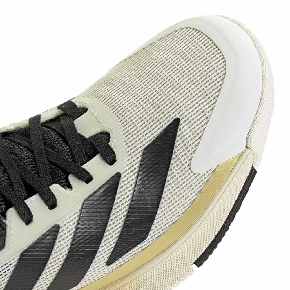 Adidas Crazyquick Boost Padel Shoes M 26 - Off White/Core Black/Gold Metallic - Image 6