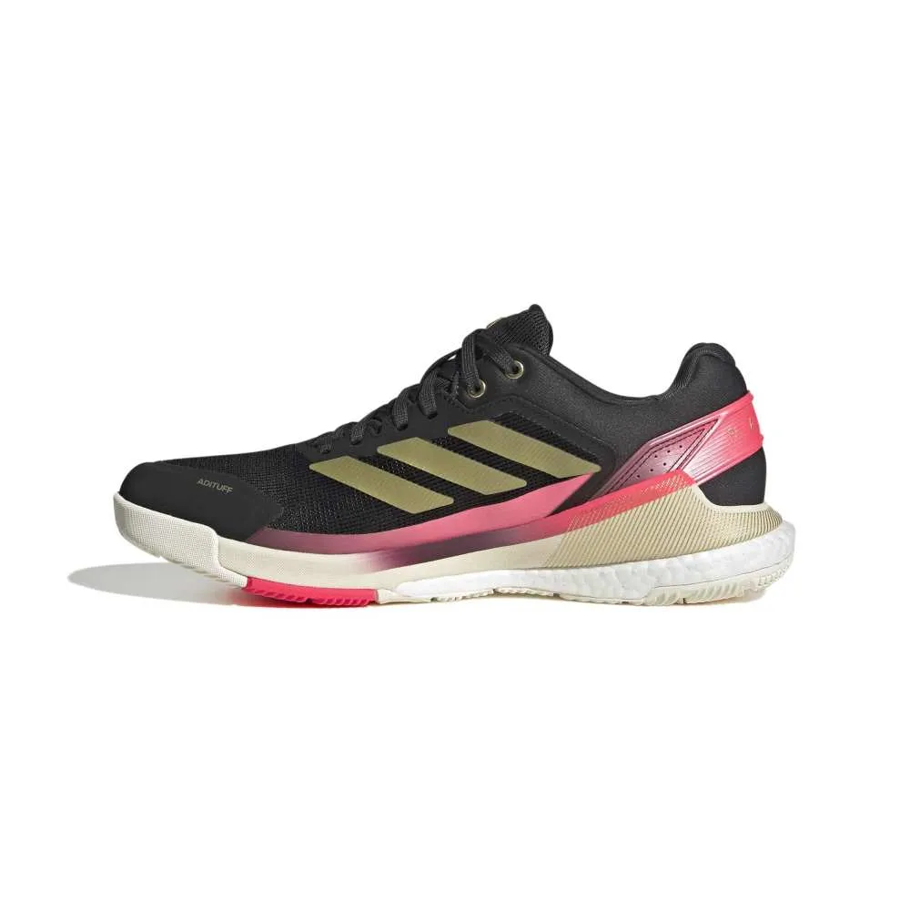 Adidas Crazyquick Boost Padel Shoes M 26 - Core Black/Gold Metallic/Solar Turbo - Image 6